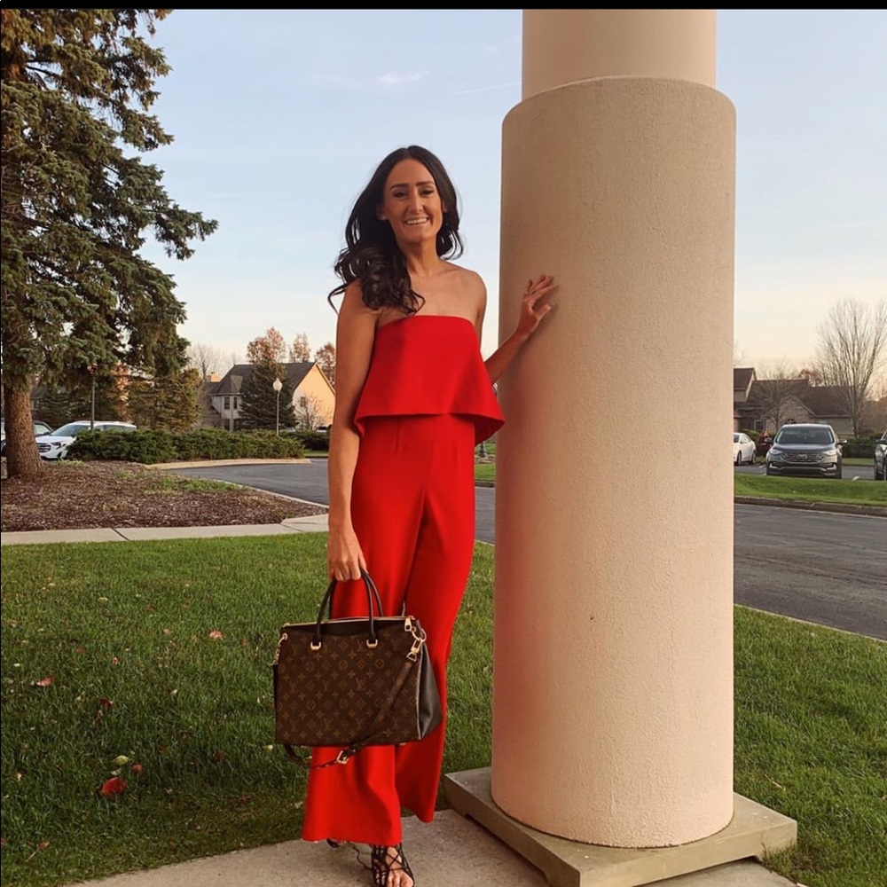 Red jumpsuit